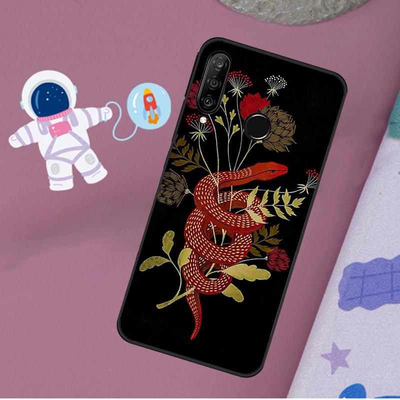 Цветок Змеи Для Huawei Nova 5T 9 10 SE 7i 8i 11i 12i Y60 Y61 Y70 Y72 Y73 Y90 Y91 P20 P40 P30 Lite Чехол
