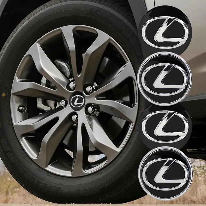 UKXU2 4Pcs 62MM Car Wheel Center Caps Hub Badge Covers For Lexus IS250 IS200 CT200h GS300 LS430 RX450h LX570 IS300 ES RX LS IS NX CT
