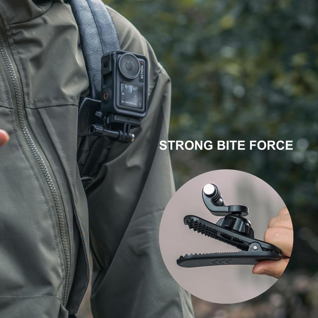 Крепление на плечевой ремень рюкзака Fujing Clamp для Gopro, вращающееся на 360 градусов, быстросъемное крепление для рюкзака, совместимое с Gopro Hero DJIOsmo Action и