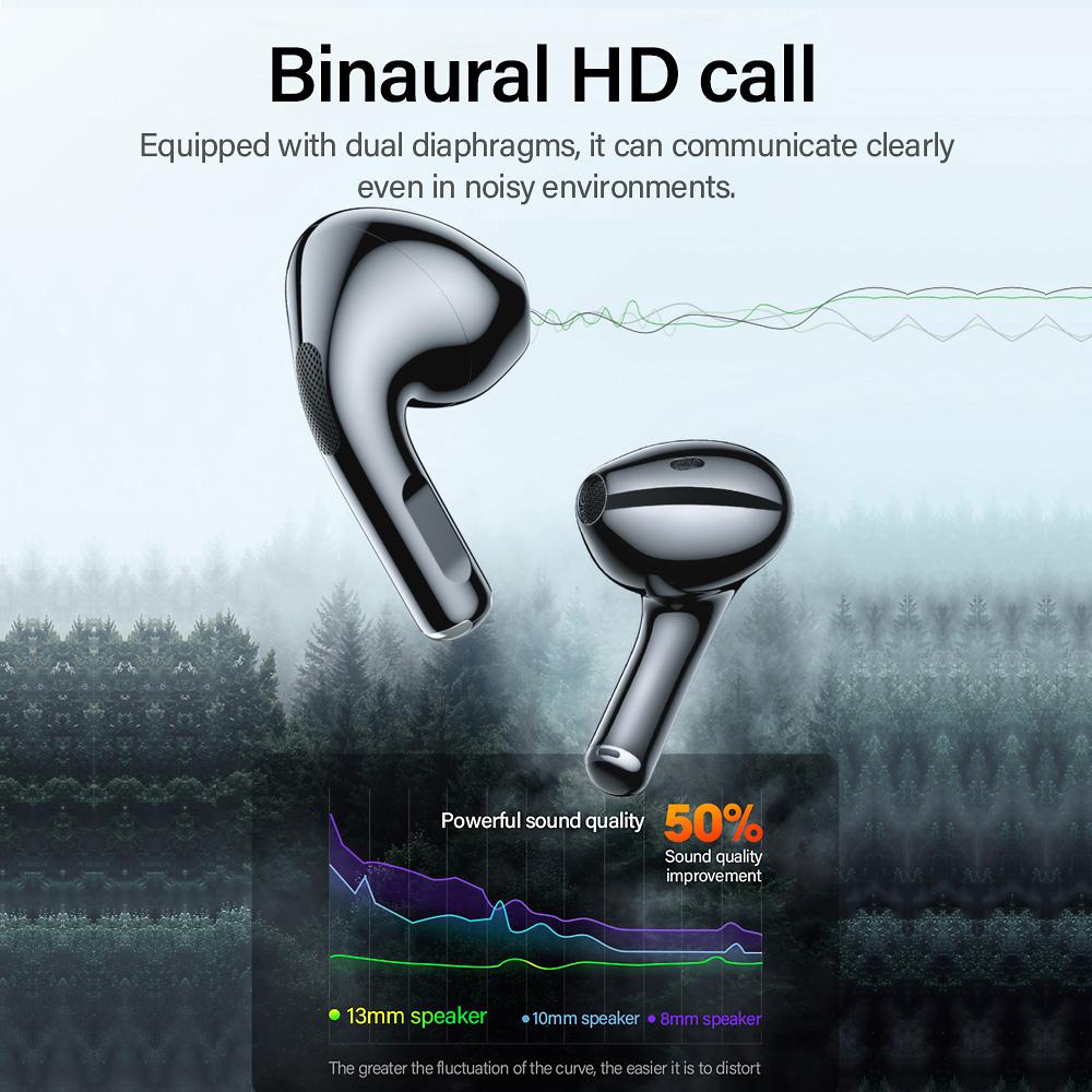 Lenovo Беспроводные наушники LP40 TWS с сенсорным управлением, функцией громкой связи, стереозвуком, шумоподавлением, водонепроницаемые гарнитуры с бинауральным дизайном и микрофоном