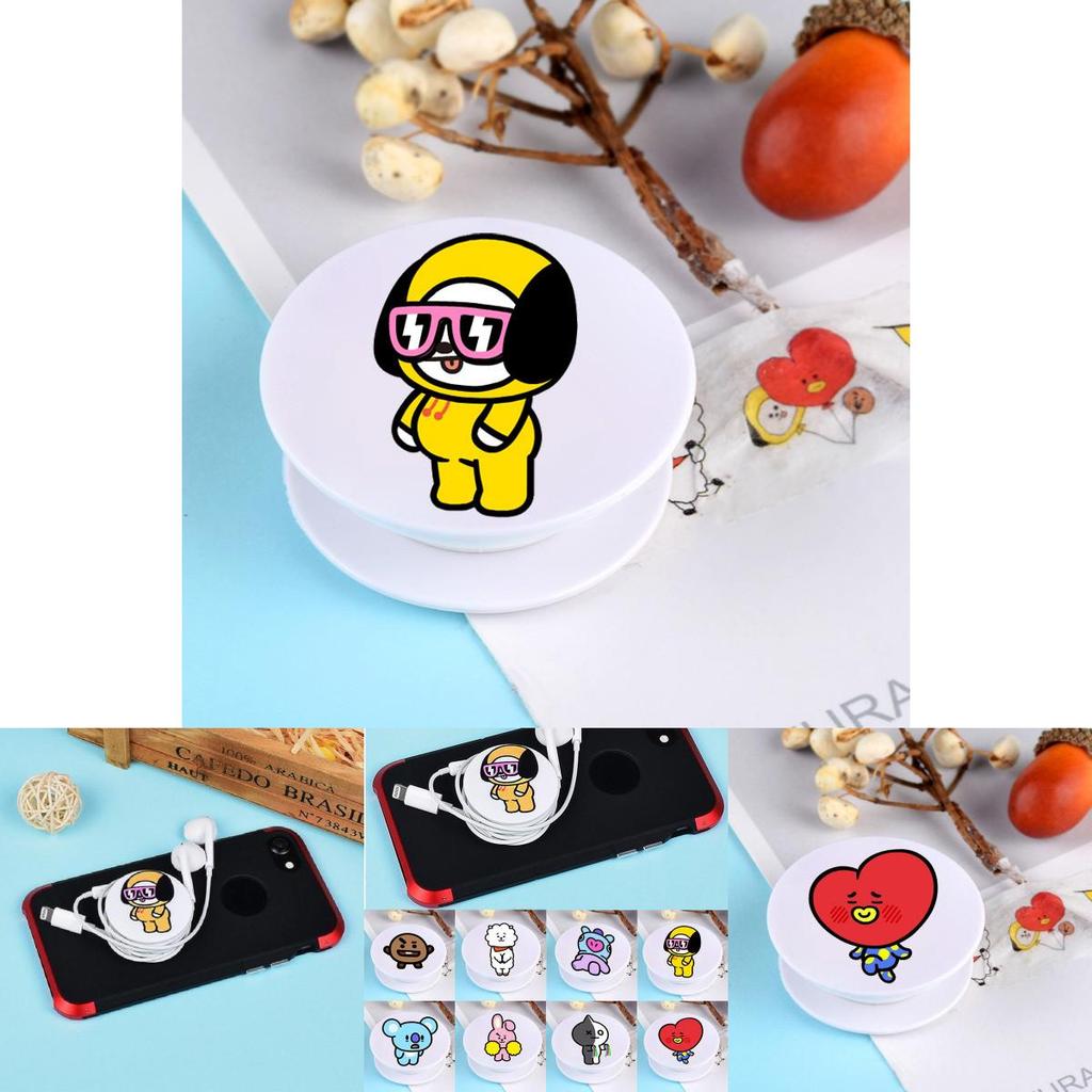 Kpop Bts Phone Stand Holder Bangtan Boys Universal Phone Holder Grip Cute Jin V