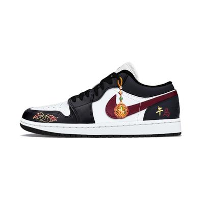 Air Jordan 1 Ограниченная серия Год Лошади Амортизация, Износостойкие Низкие Винтажные Баскетбольные Кроссовки Унисекс DC0774-101(Команда425-)