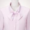 Carsey Enjoy EWB433 AIR CON Long Sleeve Ribbon Size 9 PIQUÉ Blouse, Pink,