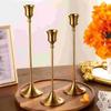 Vintage Elegant Metal Aluminum Tabletop Candle Holders Electroplated Candle Holder For Wedding Anniversary Christmas Decorations