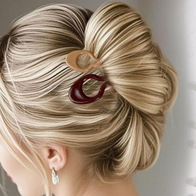 12PCS Elegant U Shape Twist Hair Pin Strong Hold Invisible Bun Pins Hairpin For Women Long Hair Styling Accessories