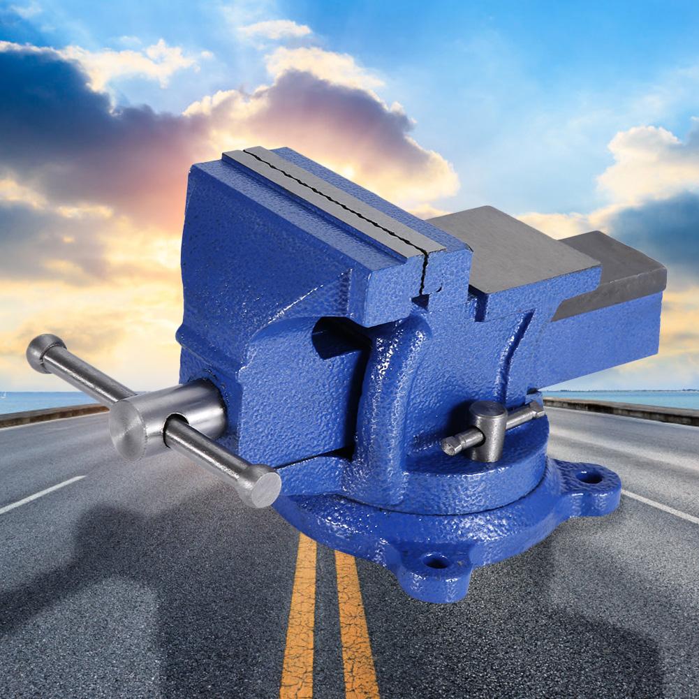 Bench Vise Heavy Duty Tabletop Clamp with Anvil Swivel Locking Base (4 )