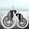 Heavy-Duty Office Chair Wheels Quiet Chair Casters Smooth Rolling Floor Protection Swivel PU Casters for Coworking Spaces