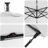 Cantilever Banana Sun Umbrella Sand 249 x 249 x 250 cm Polyester and Aluminum
