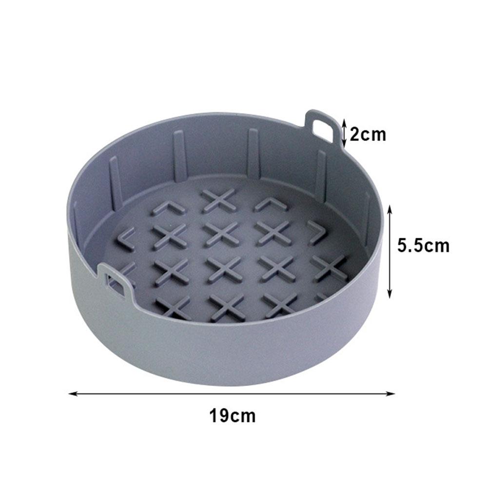 AirFryer Silicone Pot Oven Baking Tray Safe Reusable BBQ Barbecue Pad Plate Fried Pizza Basket Air Fryers Grill Pan Accessories