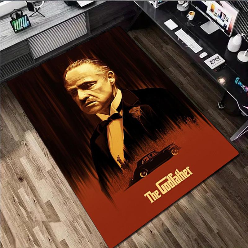 1Pc The Godfather Print Rug - home decoration Carpet For Living Room Bedroom Flooring Computer Chair Area Rug