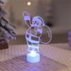 Glowing LED Christmas Acrylic Decoration With Changing Light Battery Powered Desktop LED Lamp for Christmas Centerpieces