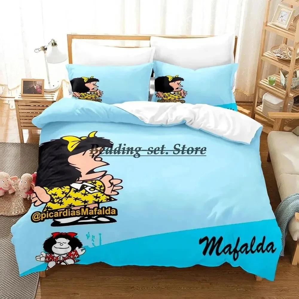Mafalda Boys Bedroom Bedding Single Twin Full Queen King Size Aldult Duvetcover Bed Sheet Set Bedding Set Soft and Comfortable