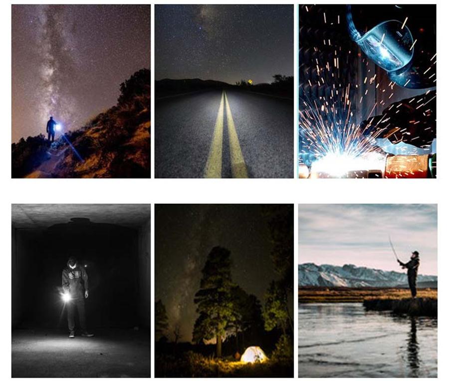 LED Headlamp Headlight Torch Flashlight Work Light Bar Head Band Lamp 3 Mode USB