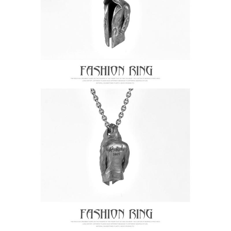 Ретро стиль темный ветер плащ убийцы ветровка кулон ожерелье в стиле ретро панк модный кулон для парня