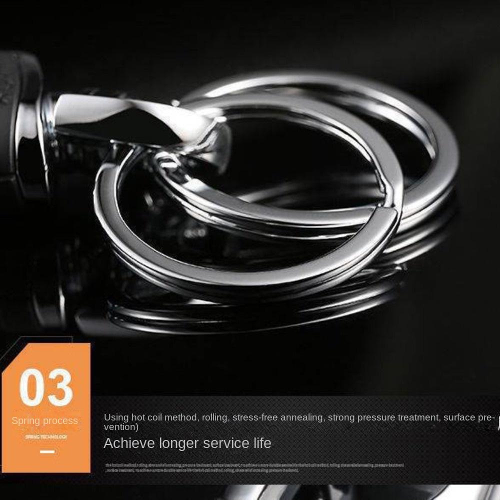 Металлический брелок для ключей автомобиля 360 градусов Кольца для ключей Пряжка Брелок Кожаный брелок Отец