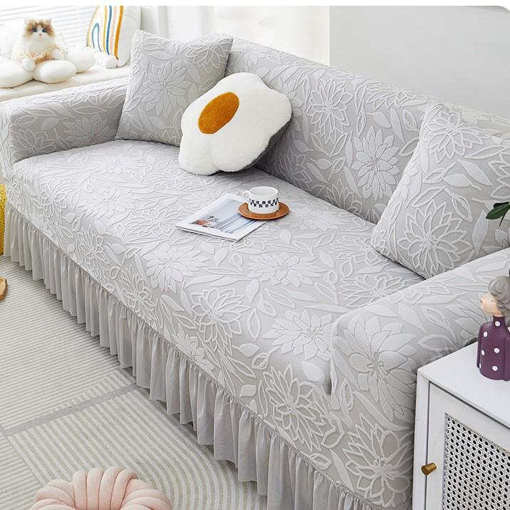 Жаккардовый бархатный чехол для дивана Все включено Универсальный набор Новый Всесезонный Универсальный Противоскользящий Чехол на подушку сиденья Ткань Французский стиль