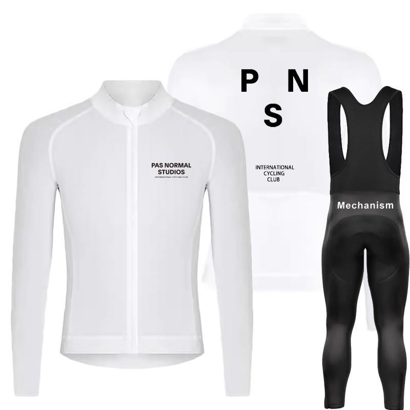 Mens Long Sleeve Cycling Jersey Set Quick Dry Breathable Road Bike Apparel Ride