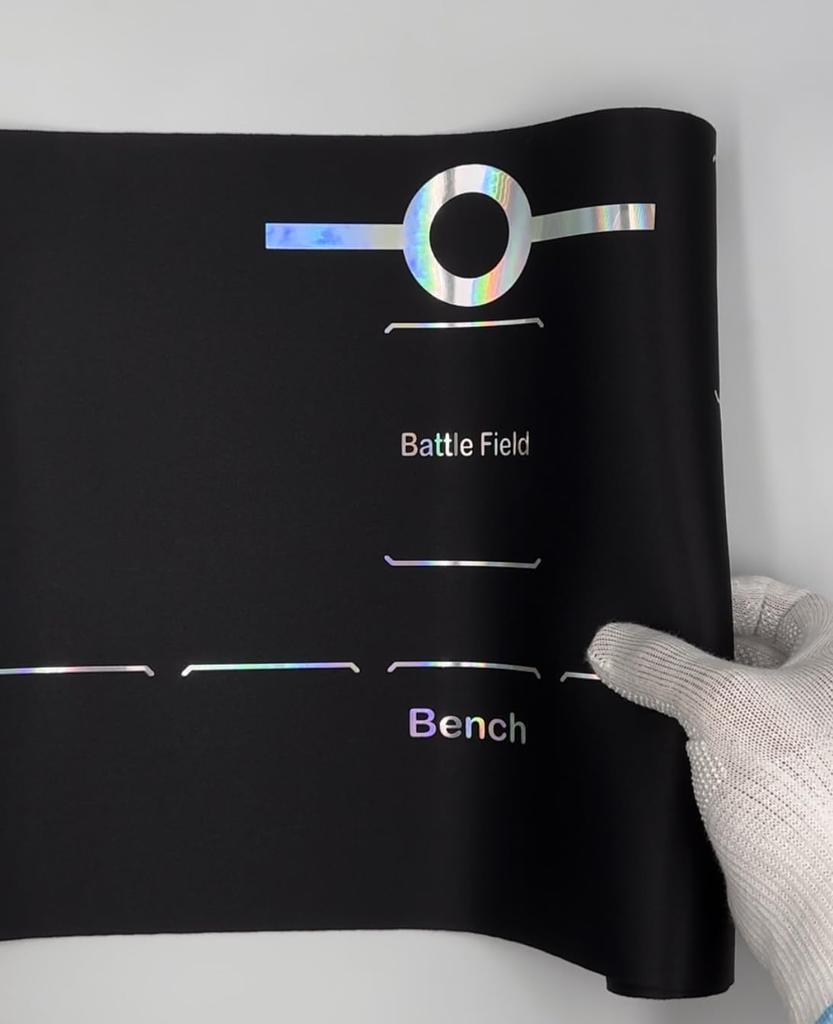 Игровой коврик для карточной игры Резиновый коврик с голографической фольгой Резиновый игровой коврик 30x60 см Половинный размер [CARD ONE] Нескользящий