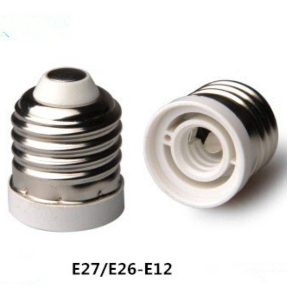 Plastic Light Bulb Socket Adapter Metal Converter E27 To E12 Lamp Base LED Bulb Lamp Light