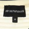 Emporio Armani Border Pattern Long sleeve knit M white sweater Men's Used