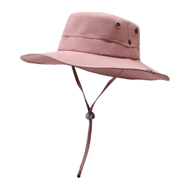 Quick drying breathable big edge visor hat men and women hiking camping bucket hat outdoor fishing western cowboy hat