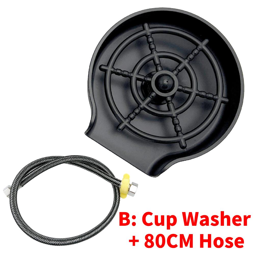 Automatic Glass Rinser High Pressure Cup Washer Bar Beer Milk Tea Cup Cleaner Automatic Glass Cup Washer for Kitchen Sink