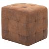 Tables de chevet - Maison Exclusive - 2 pcs - Similicuir daim - 30x30x30 cm - Marron