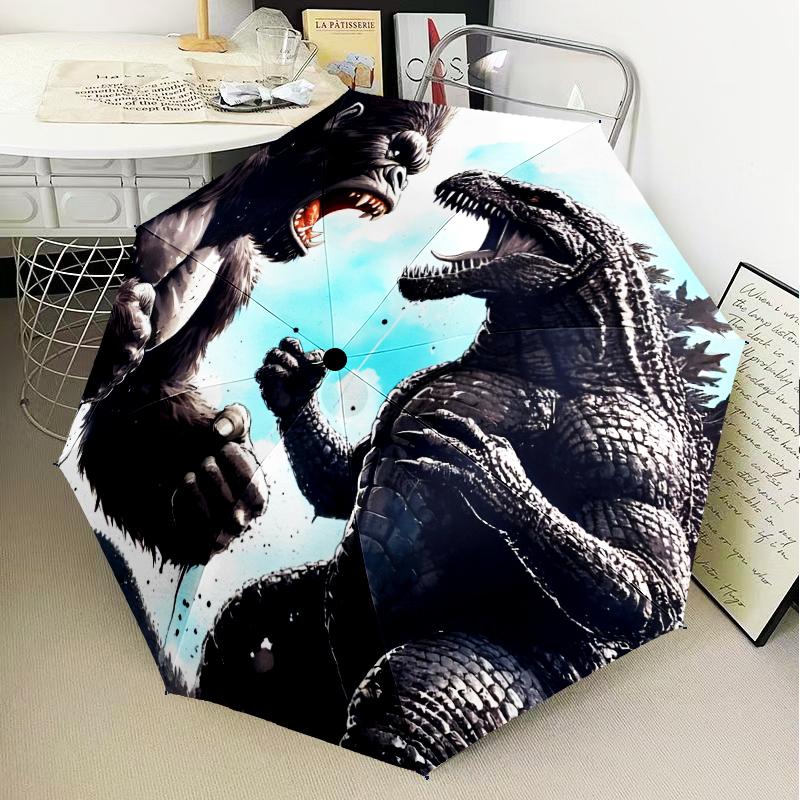 Giant Monster Rampage Umbrella Folding umbrella, automatic umbrella 8-Frame for Travel, camping Use Gift for Halloween Christmas