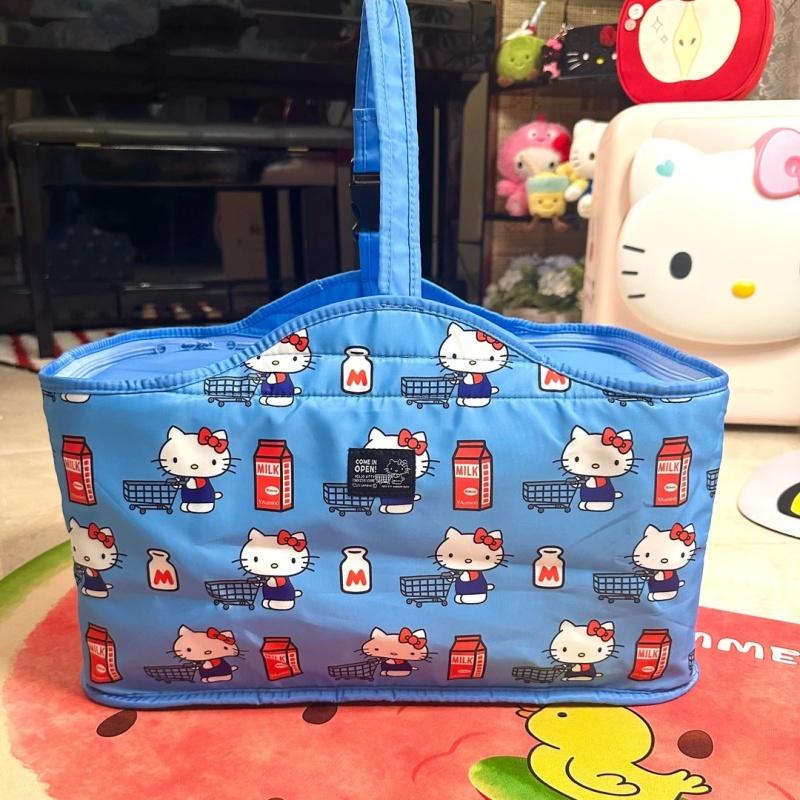 Пикниковая сумка с принтом Hello Kitty, Сумка-тоут, Пикниковая сумка, Портативная для улицы, Подходит для умеренной теплоизоляции, Большая вместимость,