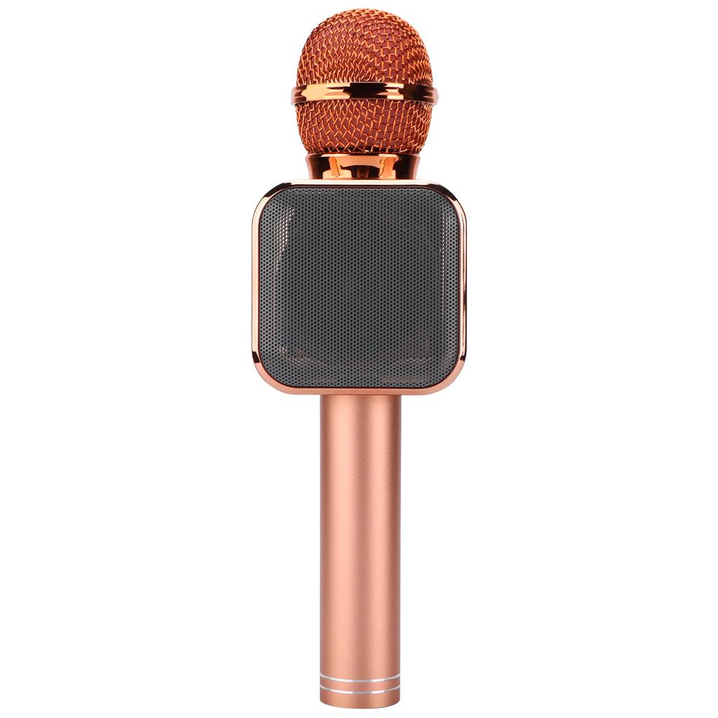 Беспроводной микрофон Bluetooth микрофон динамик 5 Вт портативный ручной для караоке вечеринки дома(Розовое золото )