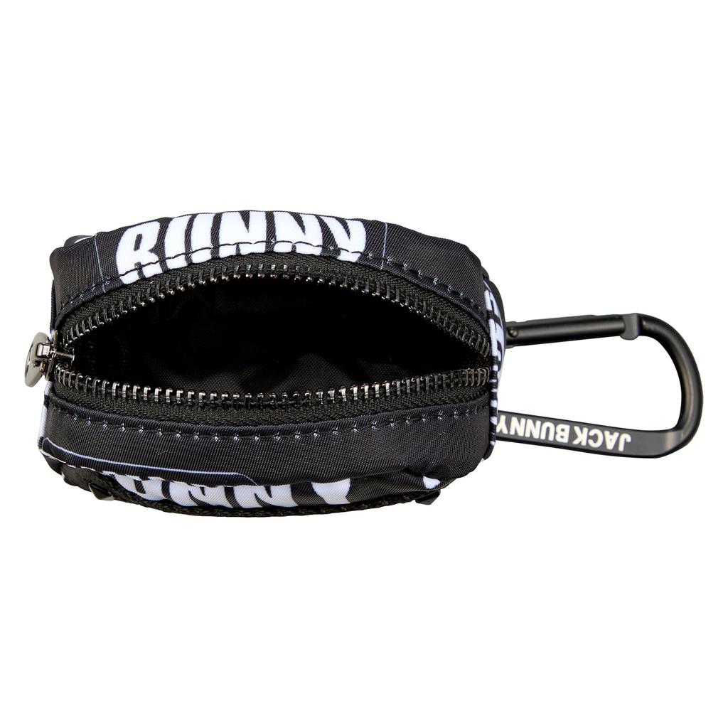 [Jack Bunny] Ball Pouch (logo Print, Carabiner Included, Can Hold 2 Balls)  Golf  262-4284902 011Black (pattern) FR