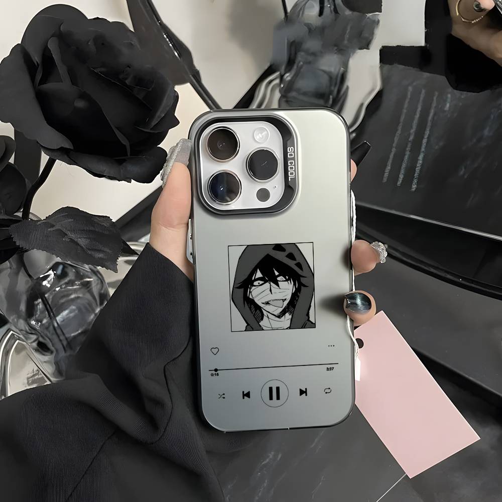 Чехол для телефона Аниме A-Angels of Death Для iPhone 16 15 14 13 12 11 Pro Max Черный Фиолетовый Матовый Лазерный Металлик Аврора Funda
