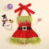 Christmas Costume Green Hair Grinch Costume Children's Dress Performance Costume