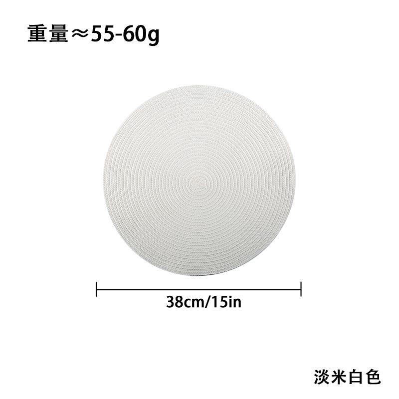 Round Nordic style placemat table mat woven table mat thermal insulation table mat for woven table mat