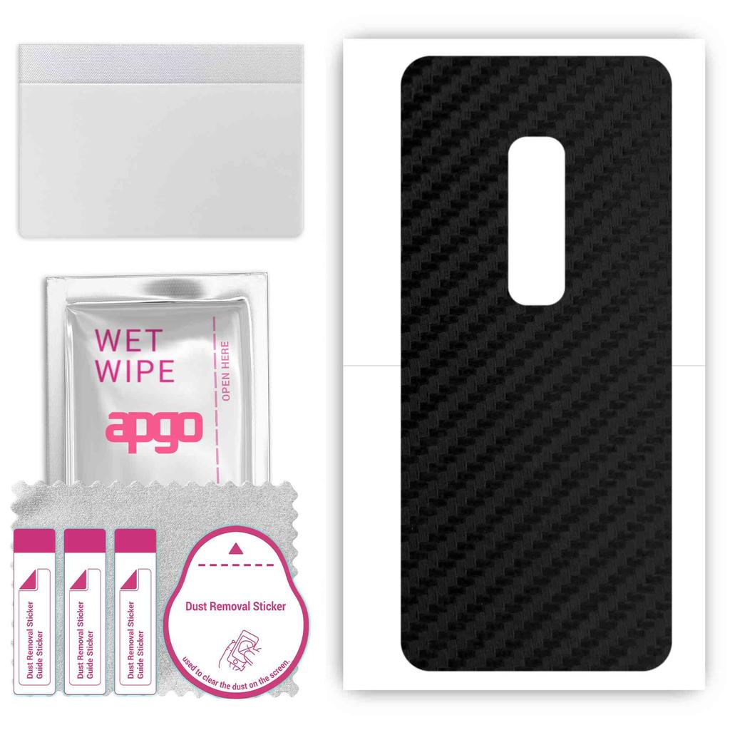 apgo Защитная наклейка-скин для задней панели, совместимая с vivo V17 Pro, Пленка-обертка, Фольга, Винил - Узор Карбон Черный
