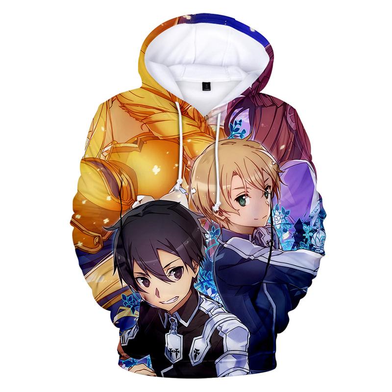 Sword Art Online 3D Printed Hoodies Fashion Casual Sweatshirts Men Women Harajuku Streetwear SAO Oversized Hoodies Pullovers