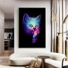 Nordic Wall Art Animal Posters and Prints Abstract Cat and Fish Canvas Painting Wall Pictures for Kids Living Room Decoration No Frame