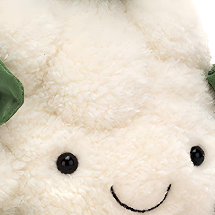 JELLYCAT Серия 'Веселая Еда' Овощи Цветная Капуста Кукла-Компаньон Плюшевая Кукла Высота 26 см