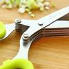 Stainless Steel Kitchen Scissors with Five Layers of Scallion Spice Shredded Food Office Paper Scissors