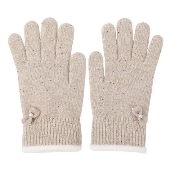 Женские зимние перчатки Теплые перчатки с сенсорным экраном С пайетками в виде бабочки Вязаные Утепленные