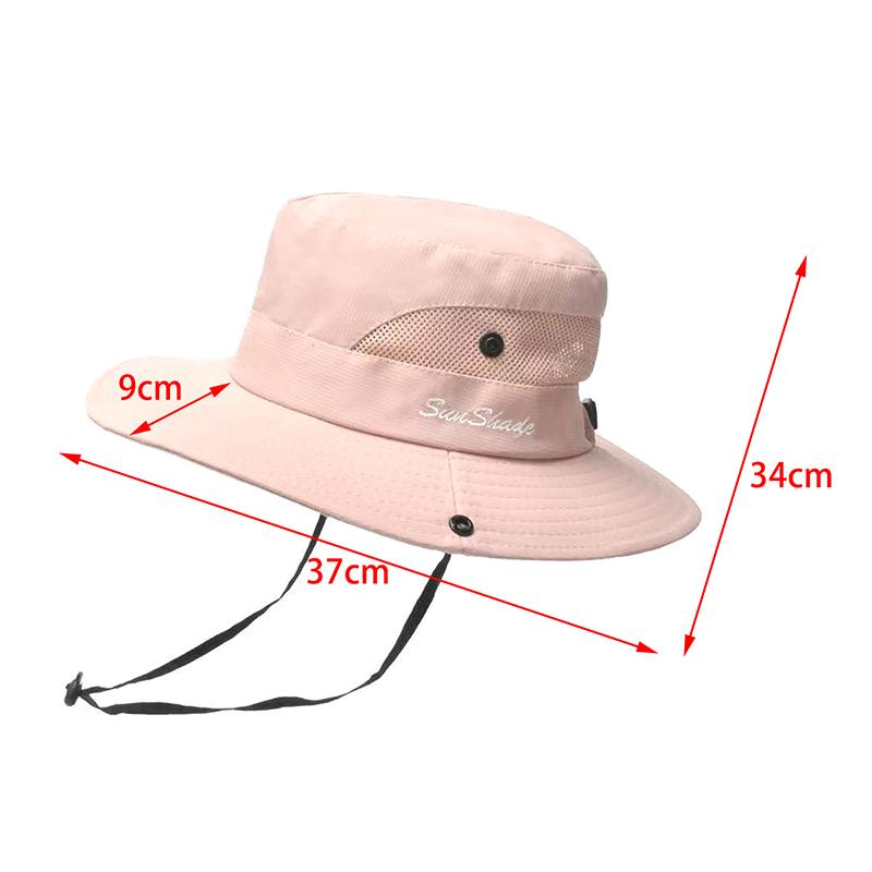 Женская шляпа-ведро с большими полями и протекающим хвостиком, быстросохнущая, рыболовная, повседневная, женская солнцезащитная шляпа