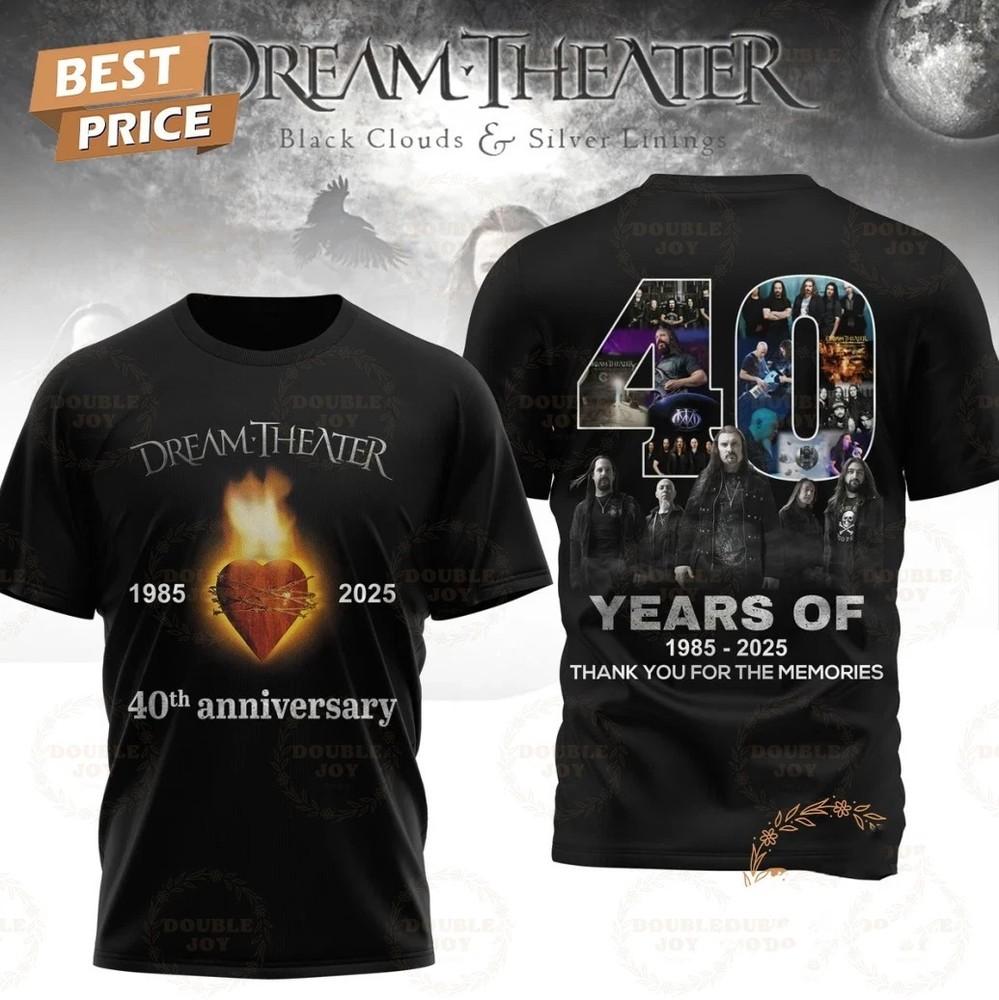 Новая футболка Dream Theater 40-летний юбилей S-5XL-SE051 БЕСПЛАТНАЯ ДОСТАВКА Унисекс