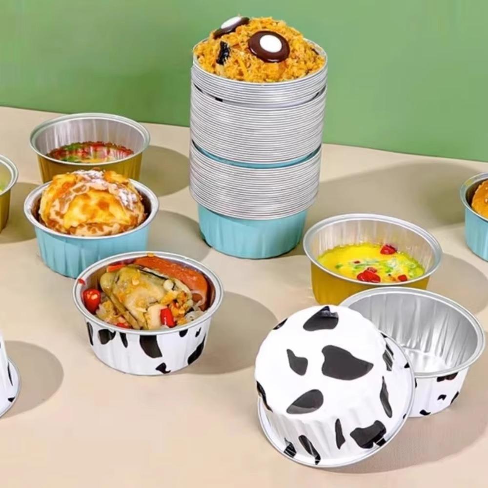10 шт. Маленькая форма для выпечки пудинга, пирога, многоразовый поднос, чашки из фольги, новая коробка из фольги
