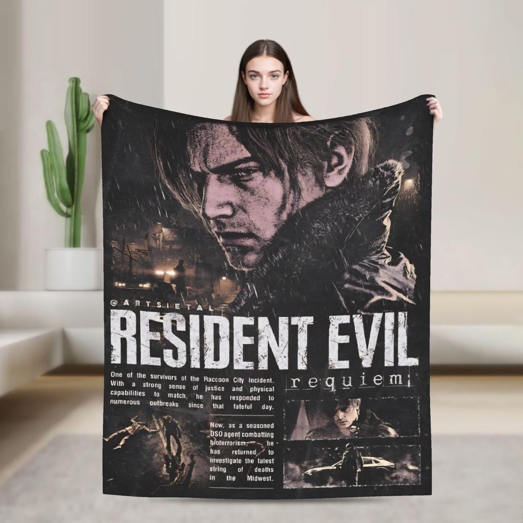 Residents Evils 9  Blanket Multiple Sizes Warm Cozy Fluffy Games Throw Blankets for Couch Sofa and Bed
