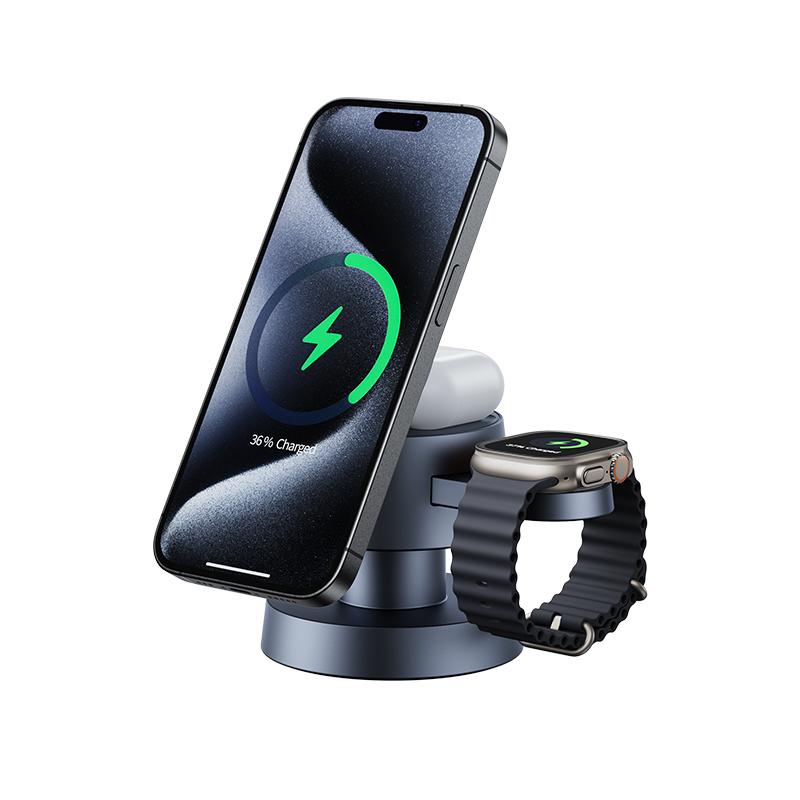 3 в 1 беспроводное зарядное устройство для iPhone 16 15 14 13 12 Станция быстрой зарядки для часов 10 9 8 7 6 5 4 Airpods 2 3 Pro