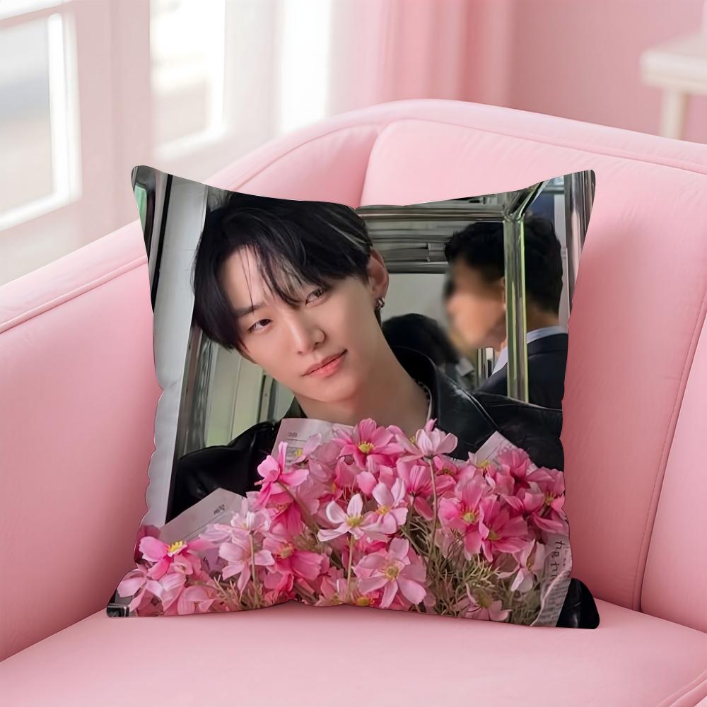 singer charismatic JJunho Cushion Cover Pillow Case Soft Skin Friendly Fabric  Concealed Zipper