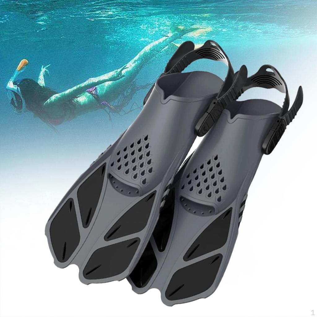 Adjustable Strap Swimming Fins, Portable Diving Equipment for Adults