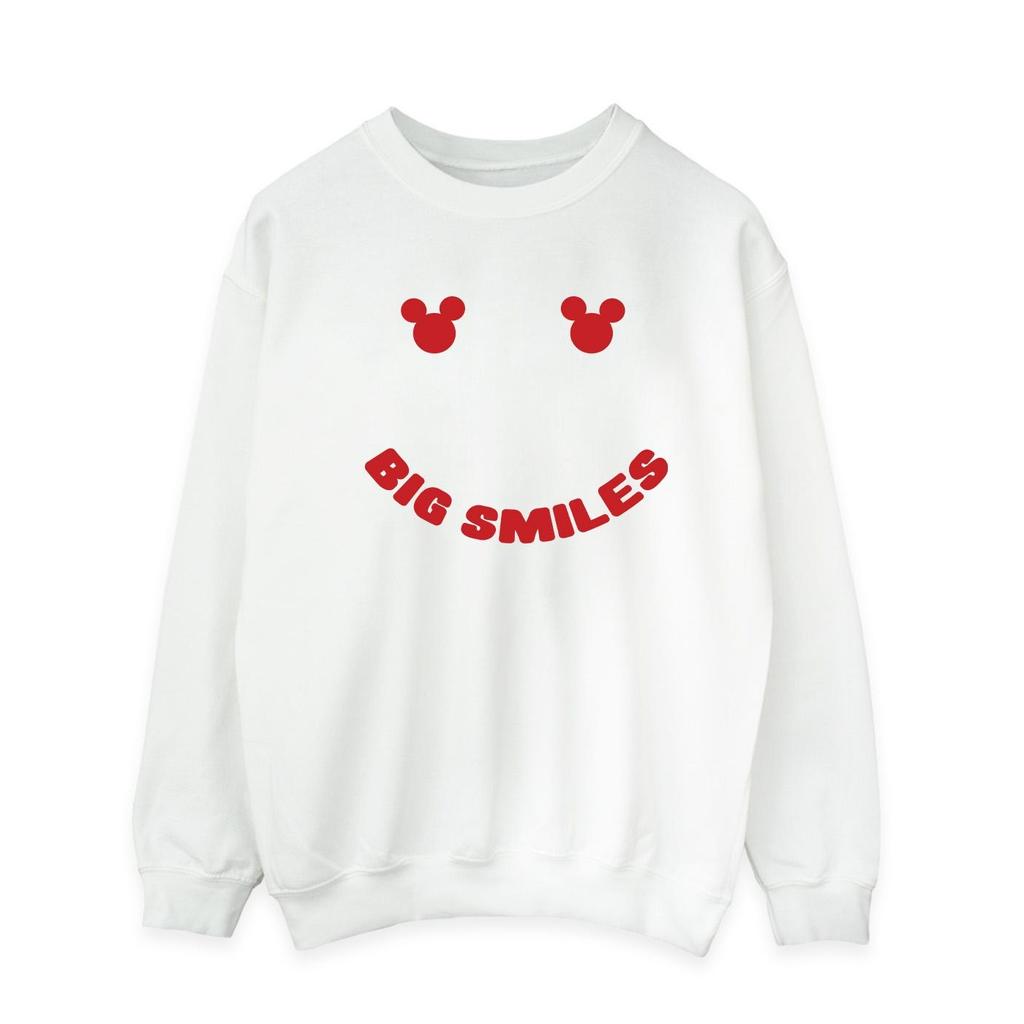 Disney Mens Mickey Mouse Big Smile Sweatshirt