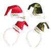 Cute Christmas Headband Xmas Hat Hairband Hair Clips Mini Hat Hair Barrettes Duckbill Clips Children New Year Party Decor Props