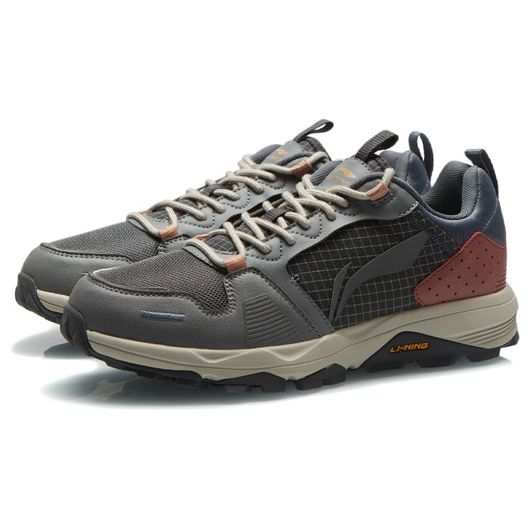 Кроссовки мужские Li Ning с низким верхом, нескользящие, амортизирующие, износостойкие, серые ARDR007-2